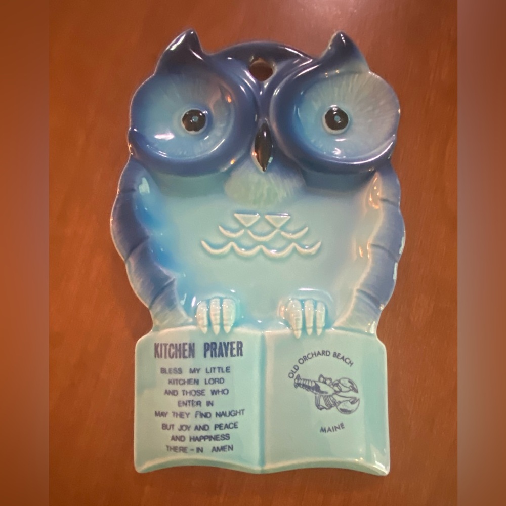 Little vintage owl kitchen prayer wall art or could even be a spoon rest